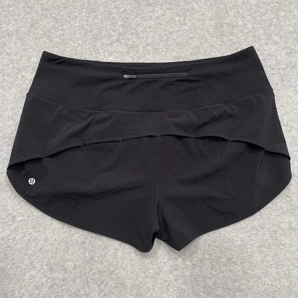 Lululemon Black Speed Up Short High Rise 2.5